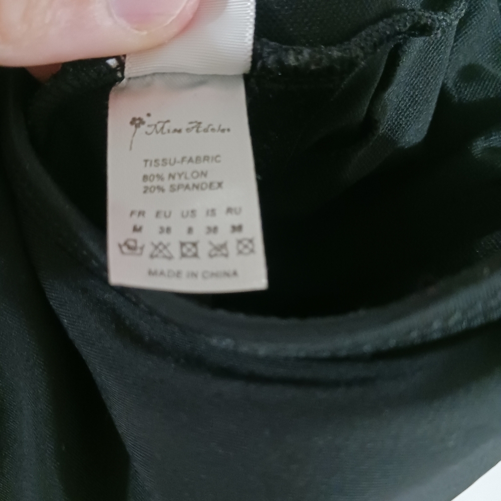Size 8 Miss Adola One Piece Black Swimsuit Adjustable Straps Padded - Picture 6 of 6